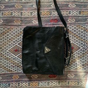 Vintage Black Leather Bag